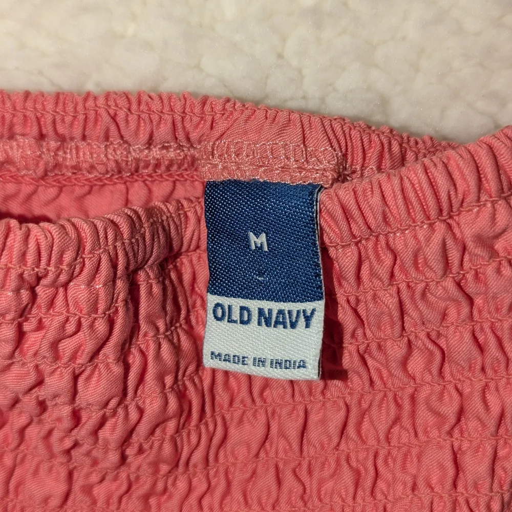 Old‎ Navy Womens Ginger Rose Pink Smocked Ruffle Strap Tank Top M 656842-00